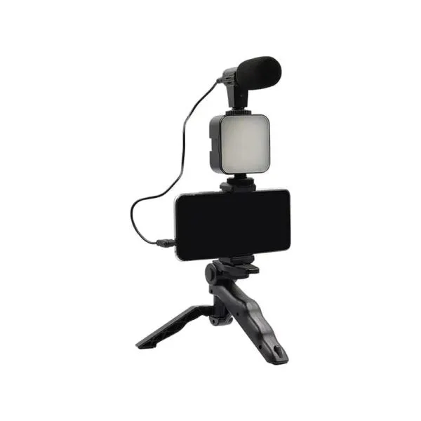 Vlogger Video Making Kits Vlog Microphone Led Fill Light Mini Tripod Mobile Holder