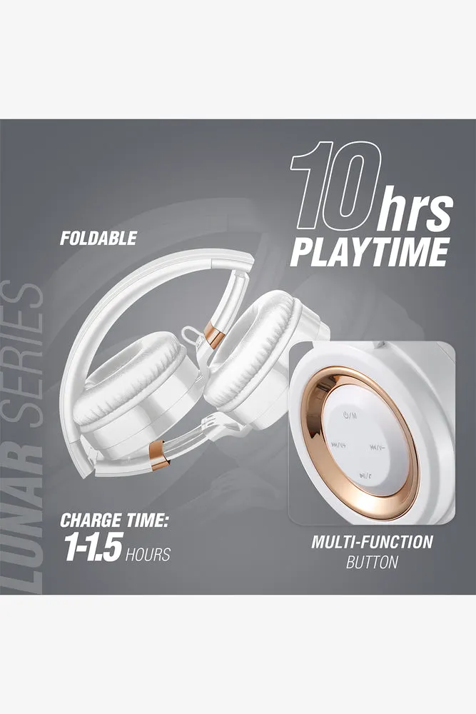 Volkano Lunar Bt Headphones White Rosegold