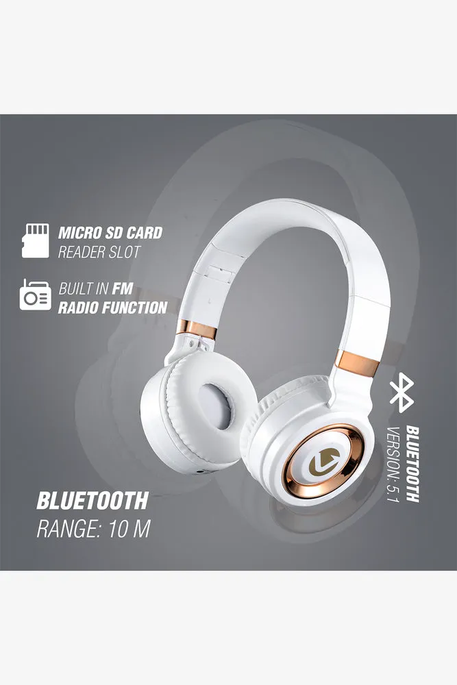 Volkano Lunar Bt Headphones White Rosegold