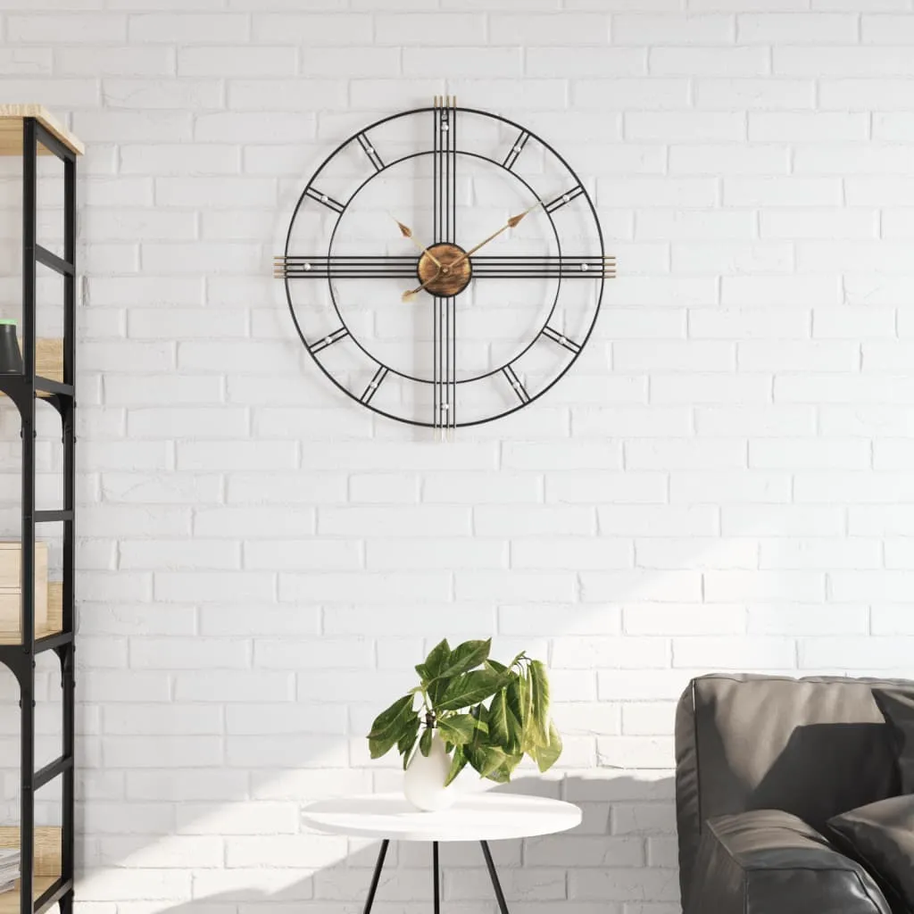 Wall Clock Black Ø60 cm Iron