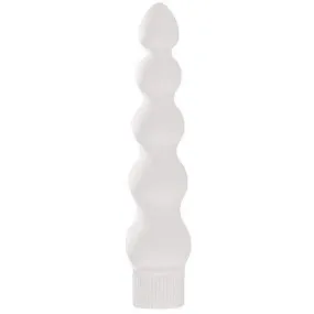 White Nights 7 Inch Ribbed Anal Vibrator