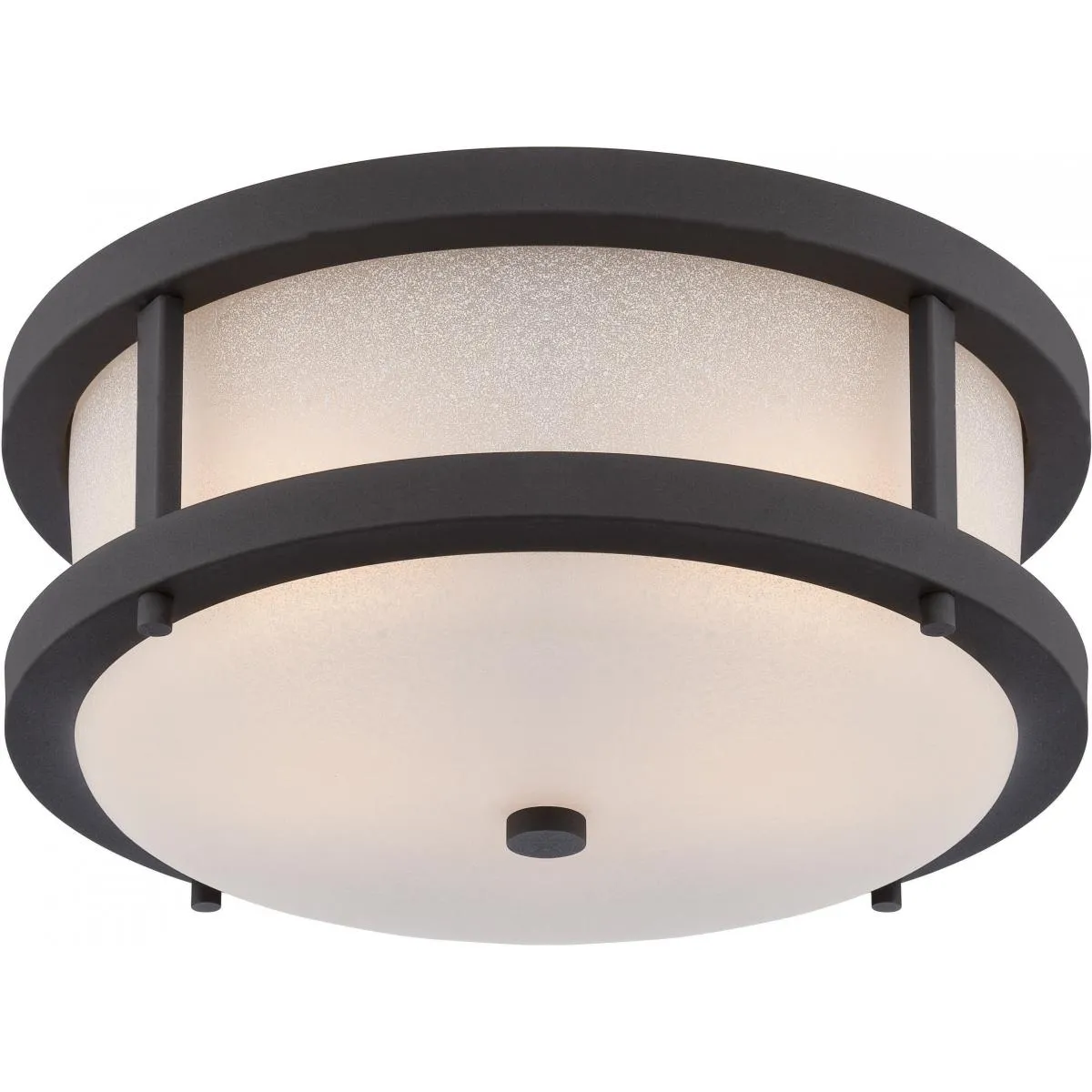 Willis 14 In. 2 Lights LED Outdoor Flush Mount Black finish