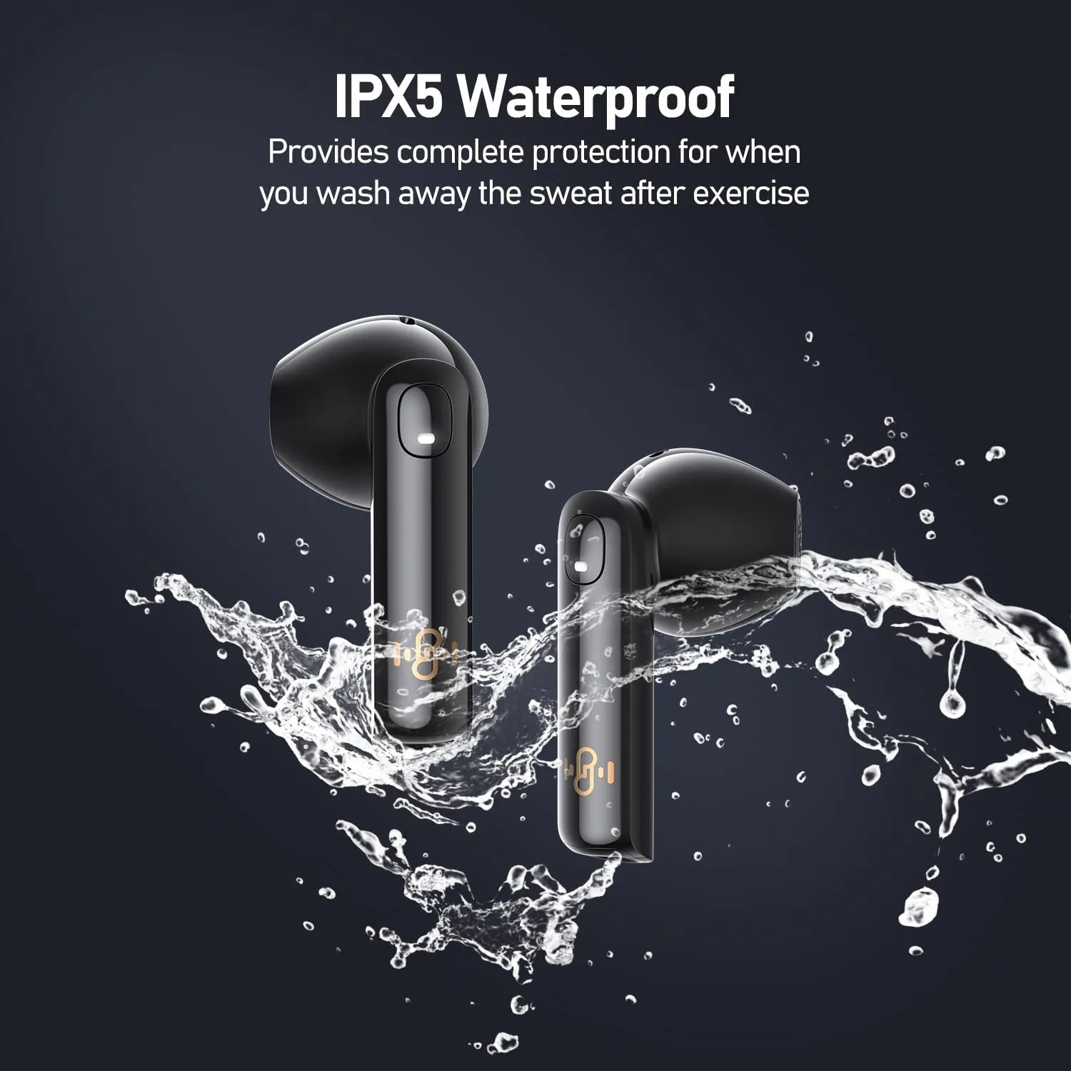 Wireless Earbuds BH034, Deep Bass HiFi Stereo Sound, CVC 8.0 Noise Reduction, IPX5 Waterproof