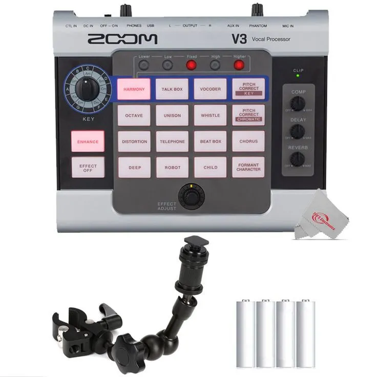 Zoom V3 Vocal Processor    Zoom HRM-7 Handy Recorder Mount - 7 Inch