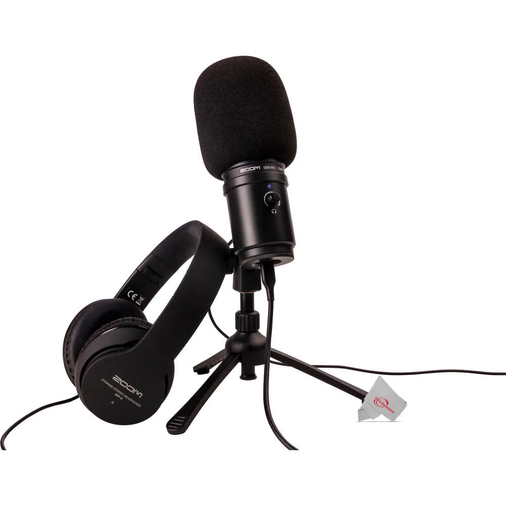 Zoom ZUM-2 USB Podcast Mic Pack With ZUM-2 Mic, Headphones, Desktop Stand, Cable & Windscreen